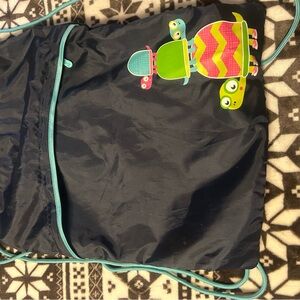 Thirty-one Navy Drawstring Bag with Turtle Design